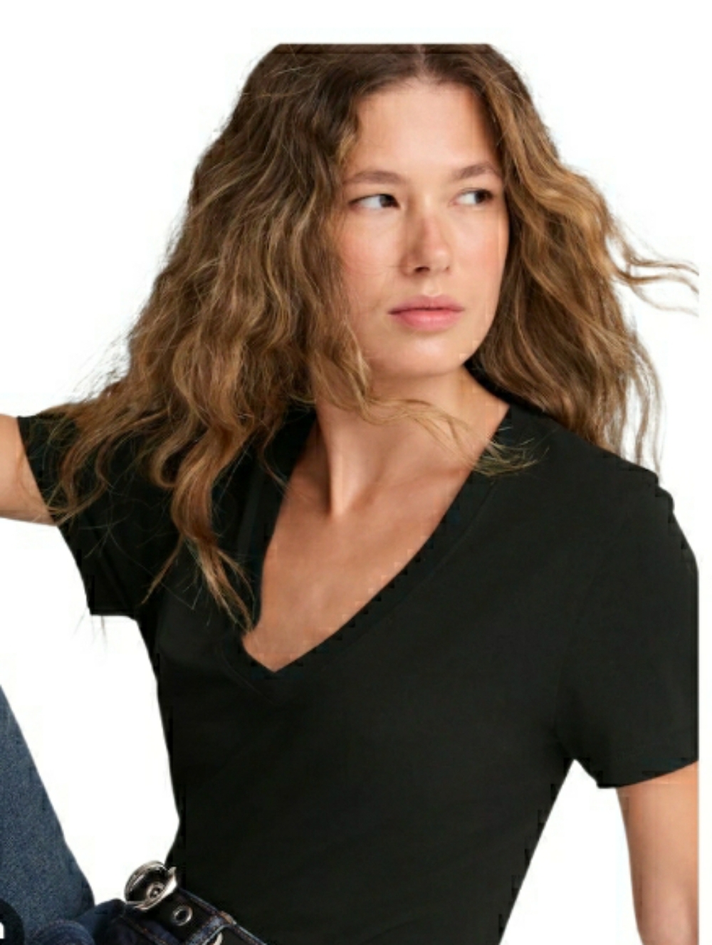 Madewell The Perfect V-Neck Tee in Allday Jersey- S
